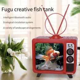 Tanks Creative Small Fish Tank Living Room Desktop Home Micro Landscape Personality Aquarium Fish Tank Aquarium Accessories 220v240v