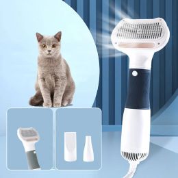 Supplies Pet Dog Cat Hair Dryer 3 In1 With Comb Grooming Strong Winds Water Blower Hair Pulling Blowing Wind Modeling Puppy Beauty
