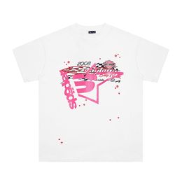 Summer Tshirt Mens Womens Designers Shirts Long Sleeve Pattern t Shirt Angel Fashion Top Pink Young Thug