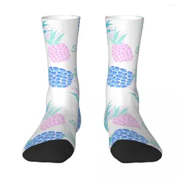 Men's Socks Dream Of Pineapple Simplicity Geometry Fantasy Macarons 0510 Unisex Winter Hip Hop Happy