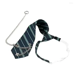 Bow Ties Punk Bowtie With Gothic Metal Chain Butterfly Pendant Statement Necktie