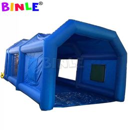 wholesale Full set 8x4x3m blue Inflatable Spray Paint Baking Booth Giant Car Painting room Cabin tent for sale