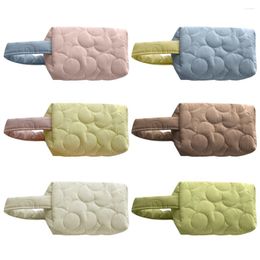 Cosmetic Bags Women Quilted Flower Pattern Clutch Bag Mini Wallet Zipper