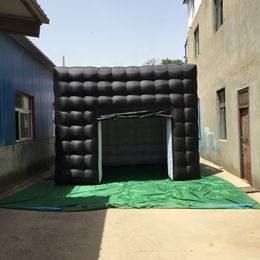wholesale free ship High quality black custom wedding party outdoor inflatable photobooth led photo booth tent with one door 001