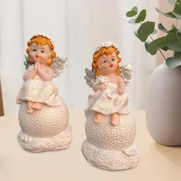 Garden Decorations Angel Figurine With Light Collection Craft Art Ornament Fairy Girl Statue