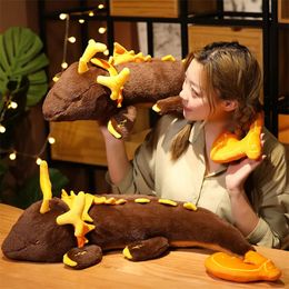 Game Genshin Impact Zhong Li Morax Dragon Plush Doll Anime Soft Pillow Stuffed Toy Cosplay Props Accessories Cartoon Bolster 240124