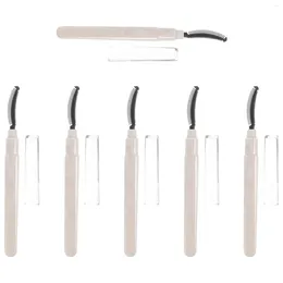 Makeup Brushes 6 Pcs Face Lash Applicator Tool Eye Tools Makeupbrush Eyelash Extension Supplies Silica Gel Comb