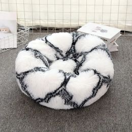 Carrier Dark Round Cat Bed House Soft Long Plush Basket Pet Sleeping Bag Puppy Cat Cushion Mat Portable Supplies Best Pet Dog Bed