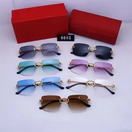 Sunglass women designer sunglasses luxurious men rectangle fashion sunshade eyeglasses polarize occhiali da sole metal rimless square shield sunglasses fa064