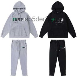 Designer Clothing Mens Sweatshirts Hoodie Trapstar Green Black Towel Embroidered Plush Sweater Pants Autumn Hooded Loose Relaxed Sports Men Women 0510 05 6AFN