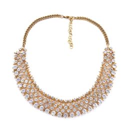 Necklaces ZA Statement Large Crystal Collar Necklace Women Fashion Ethnic Vintage Big Choker Necklace Jewellery Woman