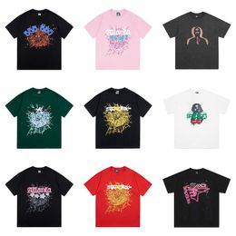 Mens Tshirts Designer Men Shirt Sp5der t Shirt 555555 Young Thug Mans Women Quality Foaming Printing Spider Web Graphic Pink Sweatshirts Y2k Tshirt Pullovers t