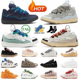 Mode Leder Curb Designer Herren Schuhe Kleid Paris Männer Leoparden Schnüre-up Frauen Sneakers Gummi-Nappa-Trainer Größe 35-46