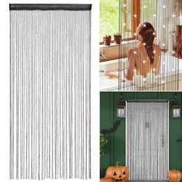 Curtain Romantic Black Beaded Glitter Crystal Tassel Divider Decorative Strings Home Living Room Door Window Decoration