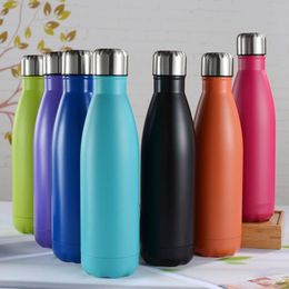 Dropship Stainless Steel 500ml Thermos Water Bottles Cups Gift Customized Business Advertising Cup Fashion Coke Bottle 304284f