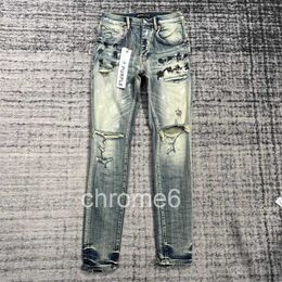 Mens Designers Hip Hop Spliced Flared Jeans Distressed Ripped Slim Fit Motorcycle Biker Denim Trousers Mans Streetwear Washed Pants REFY