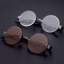 Sunglasses Retro Round Anti-fatigue Reading Glasses Women Men Tea Clear Lens Glass Presbyopia Frame Diopter 1 0-4 0236h