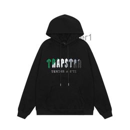 5oh6 Men's Hoodies Sweatshirts Trendy Brand Trapstar Black Grey White Green Towel Embroidery Plush Long Sleeve Sweater Loose Hoodie Male K3LF