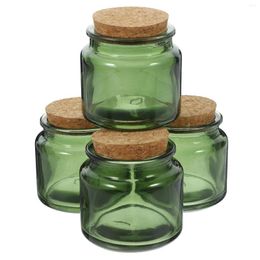 Candle Holders 4 Pcs Glass Scented Cup Household Holder Cork Jar Bottle Tealight Dinner Party Lights