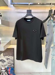 Mens t shirt designer men tshirt man black tee womens clothes size XXL XXXL T-Shirts 100% Cotton short sleeve chest triangle inlay Tees fashion oversizwd tshirts4665