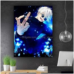 Paintings Unframed Hd Printed Gojo Satoru Wall Boys Bedroom Decor Painting Canvas Poster Gift Drop Delivery Home Garden Arts Crafts Dhagp