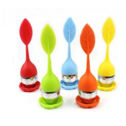 Tea Infuser Tools Leaf Silicone With Food Grade Make Tea Bag Filter 6 Colors Stainless Steel Tea Strainers270P