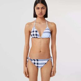 Bustiers Corsets Sexy Bikini Beach Separates Swimwear Two Piece Set Designer Swimsuits Women Fashion Plaid Graphic Halter Bikini OYRI