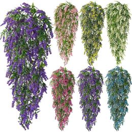 Decorative Flowers Artificial Hanging Fake Vine Garland Plants For Outdoor Home Wedding Party Garden Yard Wall Baskets Decor