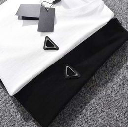 Mens t shirt designer men tshirt man black tee womens clothes size XXL XXXL T-Shirts 100% Cotton short sleeve chest triangle inlay Tees fashion oversizwd tshirts-1 546