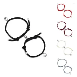 Link Bracelets 2Pcs Couple Magnet Attract Lover Bracelet Gift For Men Women Friend Rope Charm Personality Jewellery