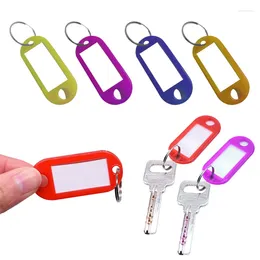 Keychains 30pcs/set Multicolor Keychain Key ID Label Tags Luggage El Number Classification Card Rings