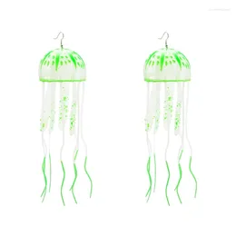 Hoop Earrings 1 Pair Of Jellyfish For Women Ocean Glow Weird UV Reactive Jewelry Gifts In The Dark Party
