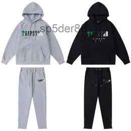 Designer Clothing Men's Sweatshirts Hoodie Trapstar Green Black Towel Embroidered Plush Sweater Autumn Hooded Loose Relaxed Sports Men Women TD02