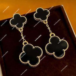 four leaf clover earring fashion classic dangle earrings designer for woman agate Mother of Pearl moissanite diamond drop earring Valentines gift454841