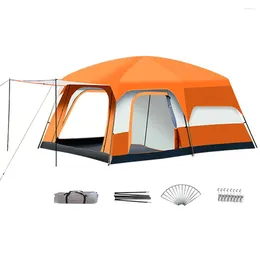 Tents And Shelters Luxury For Camping Large Family Tent With Rooms 4-12 People Waterproof Two-Bedroom One-living Room Design