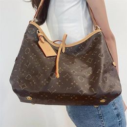 Carryall MM Shoulder Handle Bag Tote Purse M46197 Carry All Handbag Coin Wallet Pouch 2 sets Shopper Bag Large Capacity Women Back310g