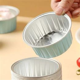 Take Out Containers Round Snow Meiniang Mould Pudding Cup Disposable Bowl Cake Packaging Box Bud Aluminium Foil Tin Paper