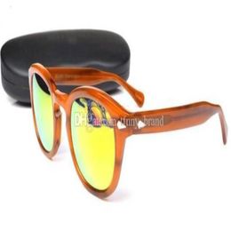 JackJad New Designer 44 46 49mm Lemtosh Sunglasses Quality Round Polarized UV400 Johnny Depp Sun Glasses Frame With Box2253