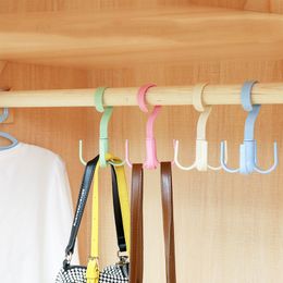 360 Degrees Rotate Plastic Four Claws Hooks Dry Wet Dual Use Towel Hanger Home Clothes Shoes Sundries Multi-Function Organizers Z117