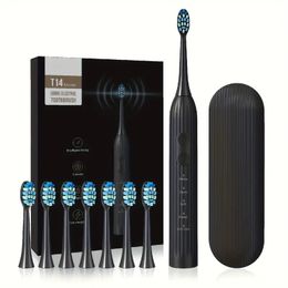 Electric Toothbrush Kit For Adults, Toothbrush With Soft Bristles Brush Heads,Waterproof Oral Care Toothbrush, Suitable For Male And Female At Home Travel