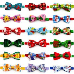 Dog Apparel Christmas Small Bow Tie Adjustable Pet Cat Collar Neckties Ties Party Grooming Supplies