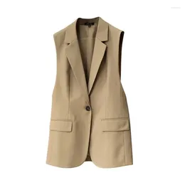 Women's Vests Fashion Suit Vest Waistcoat Korean Sleeveless Jacket 2024 Spring Summer Autumn Casual Coat Tops Female Blazer