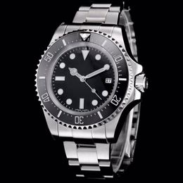 Top Mens Watch Deep Ceramic Bezel SEA-Dweller Sapphire Cystal Stainless Steel With Glide Lock Clasp Automatic Mechanical mens Watc257q