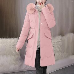 Women's Trench Coats Down Padded Jacket Long Waist Slimming Tall Womens Fleece Jackets Up Apparel And Fir Women