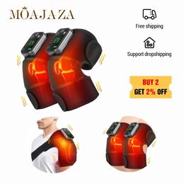 3in1 Electric Heating Knee Massager Join Pain Relief Shoulder Elbow Protector Cordless Leg Massage Tempreture Therapy Brace 240122