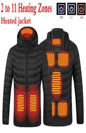 Men039s Jackets Heated Vest Jacket Washable Usb Charging Hooded Cotton Coat Electric Heating Warm Outdoor Camping Hiking1052981