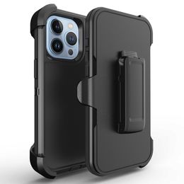 3 in 1 Hybrid Hard Full body Protective Shell Holster Combo Case With Kickstand & Belt Clip For iPhone 15 Pro max,15 Plus,15 6.1,15 Pro