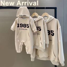 Ebeveyn-çocuk aile hoodies gevşek gündelik bebek tulum moda kadın erkek sweatshirt klasik bebek giyim hoodies csd2401271-8