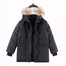 Real Coyote Fur Quality Mens Womens Canadian CG Langfords Parka Goose Down Jacket Camo Warm Outwear Coat Windproof Top Quality Hooded