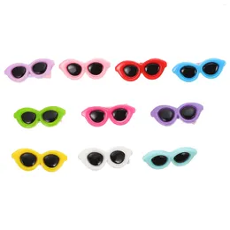 Dog Apparel 10 Pcs Pet Glasses Hairpin Decorative Fashion Sunglasses Delicate Hairpins For Plastic Headdresses Shape Clips